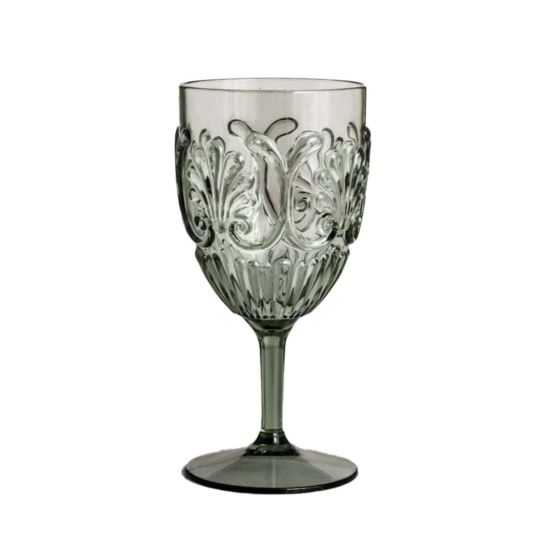 Cut Crystal Acrylic Wine Glass 